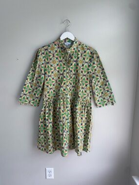 Taylor Tillman Mosaic Tile Cotton Poplin Boho Dress